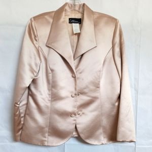 Blazer Jacket Satin Like Beige